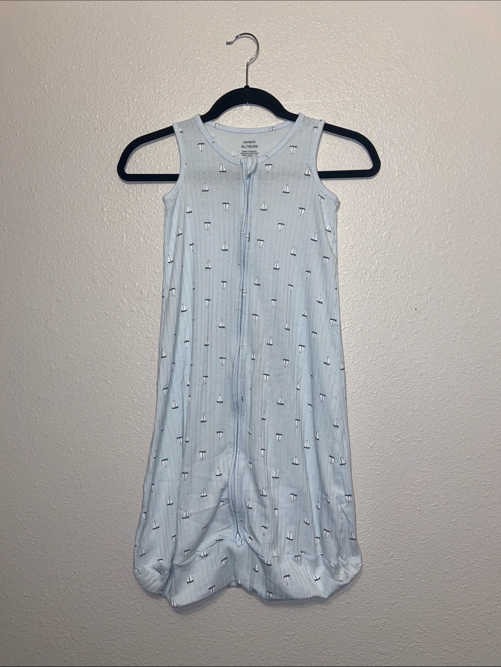Carter's Light Blue Sailboat Wearable Blanket, Size XL